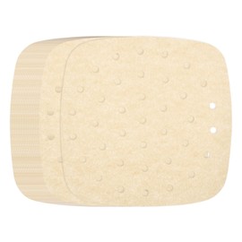 sourcing map 100pcs Air Fryer Liners 7 Inch Square Bamboo Steamer Liners with Holes Non-Stick Perforated Parchment Paper Sheets Disposable Steamer Paper for Air Fryers Steaming Basket, Brown