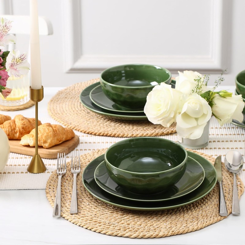 vicrays Ceramic Salad Bowls Set for Kitchen, Serving - 26