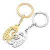 LONYOO Stainless Steel Couple Gifts Cute Giraffe Keyring Matching Keychain