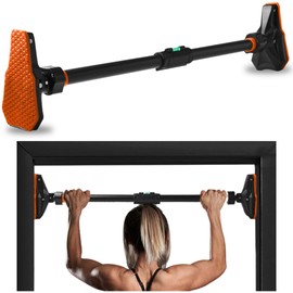 SQUATZ Adjustable Pull-Up & Chin-Up Bar - Door Frame & Doorway No-Screw, No-Damage Hanging Bar for Home Strength Training Exercise Equipment for Men and Women (37 to 56 inches)