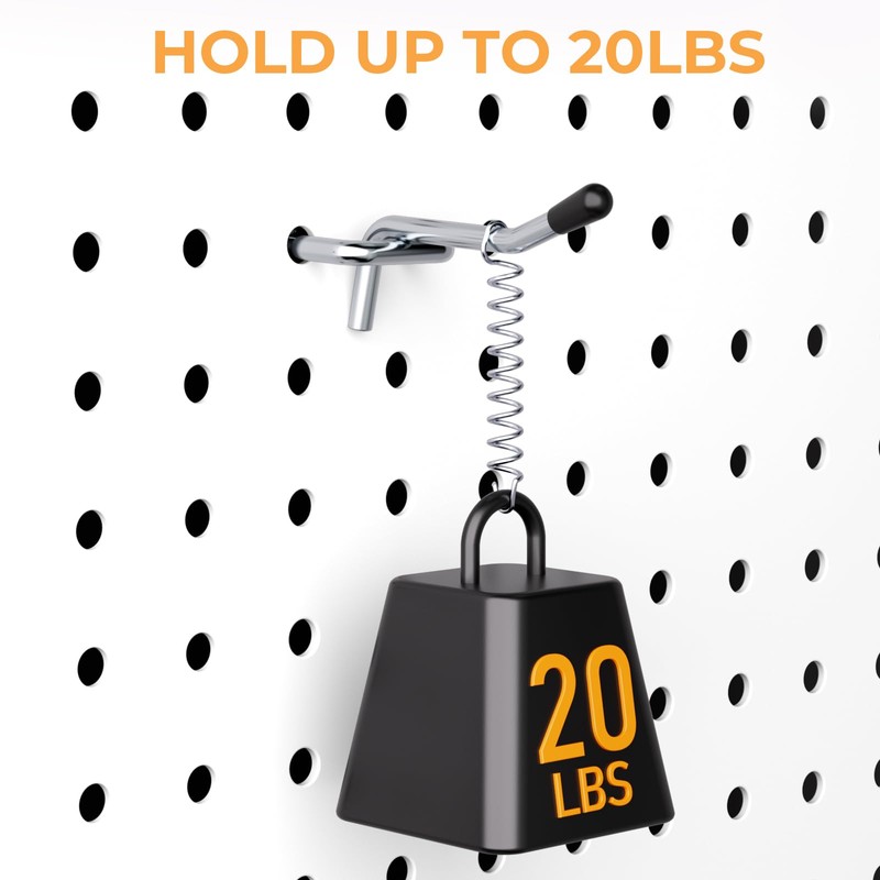 INCLY 50 Pack 2 Inch Pegboard Hooks, 1/4" Heavy Duty