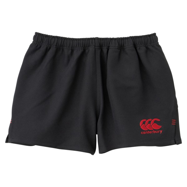 Canterbury RG22610B Men's Rugby Shorts, Wide Type, Big Size, BK_Black