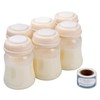 Phanpy Breast Milk Storage Bottles 6pcs with Handwriting Stickers, 6oz