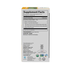 Organic India Tulsi Honey Chamomile Herbal Tea - Stress Relieving & Calming, Immune Support, Adaptogen, Vegan, Gluten-Free, USDA Certified Organic, Caffeine-Free - 18 Infusion Bags, 1 Pack