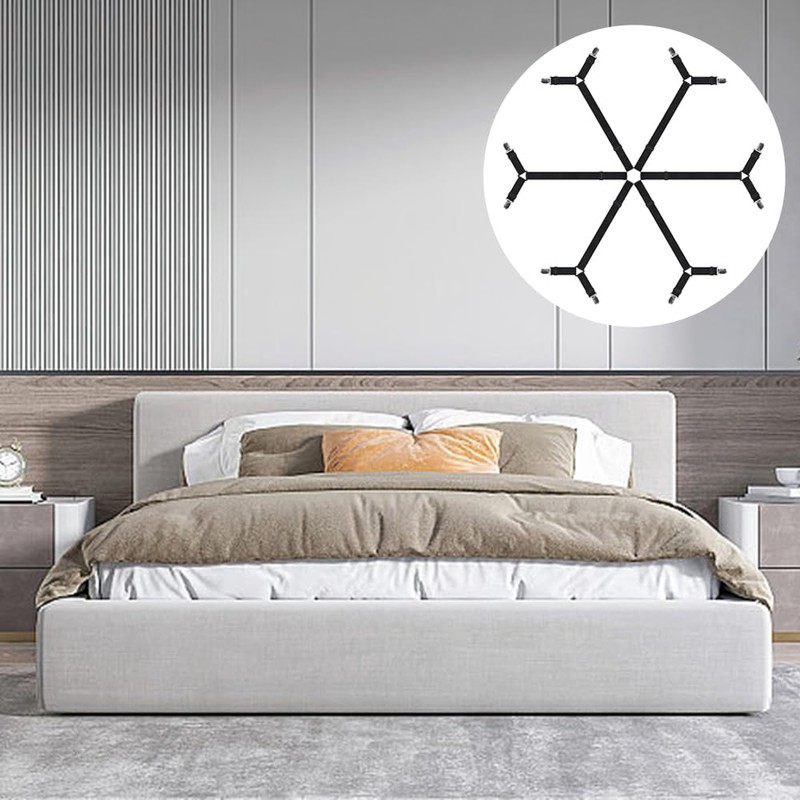 burkfeeg 6 Sides Bed Sheet Clips, Mattress Cover Clips for