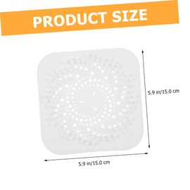 SHINEOFI 4pcs Bathroom Square Hair Catchers Drain Covers for Shower Kitchen Sink Hair Debris Stopper Easy to Install Flexible Durable Design