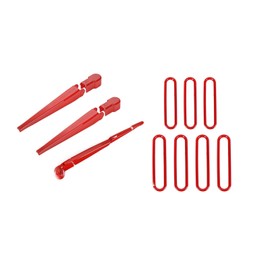 CheroCar Front Rear Window Windshield Wiper+Hood Grill Grille Inserts Cover Frame Trims Fits for 2007-2018 Jeep Wrangler JK JKU Front Rear Window Wiper Arm Decoration Accessories,Red