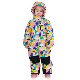 JAN & JUL Girls' Waterproof Insulated Snow Suit, Kids' Windproof One Piece Ski Suit (Winter Sun, Size 4T)