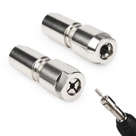 2-Pack Angle Grinder Conversion Accessories Adapter 5/8"-11 Thread to 1/4"& 1/8"Collet Chucks, Heavy Duty Extension Rod for Rotary Burrs, Wood Carving & Metal Polishing