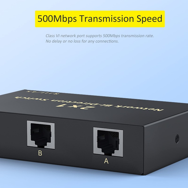 RJ45 Network Switch Selector 2x1 Ethernet RJ45 Network Switch Splitter