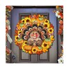 Designocracy Turkey Holiday Door Wreath by J. Mills Price -