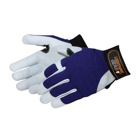 Liberty Lightning Gear Premium Grain Goatskin Leather Mechanic Glove with Reinforced Fingertips and Palm, Medium (Pack of 1 Pair)