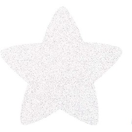 15-Pack, Baby Shower White Star, Cardstock, 2.1"