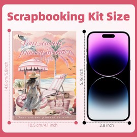 Kinretixia 20 Sheets Pre-Cut Scrapbook Sticker Book, Summer Theme Stickers for Junk Journal Accessories, Scrapbooking, Bullet Journals, Planner, Card Making