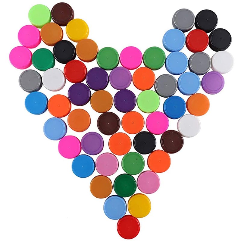Bottle Caps, 50Pcs Plastic Bottle Caps for Crafts, Bottle's Cap