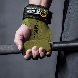 TAVIEW Premium Weight Lifting Wrist Hooks Straps for Maximum Grip Support - Deadlift Gloves and Grip Pads Alternative in Fitness Gym Power Training Like Pull Up Deadlifting & Shrugs