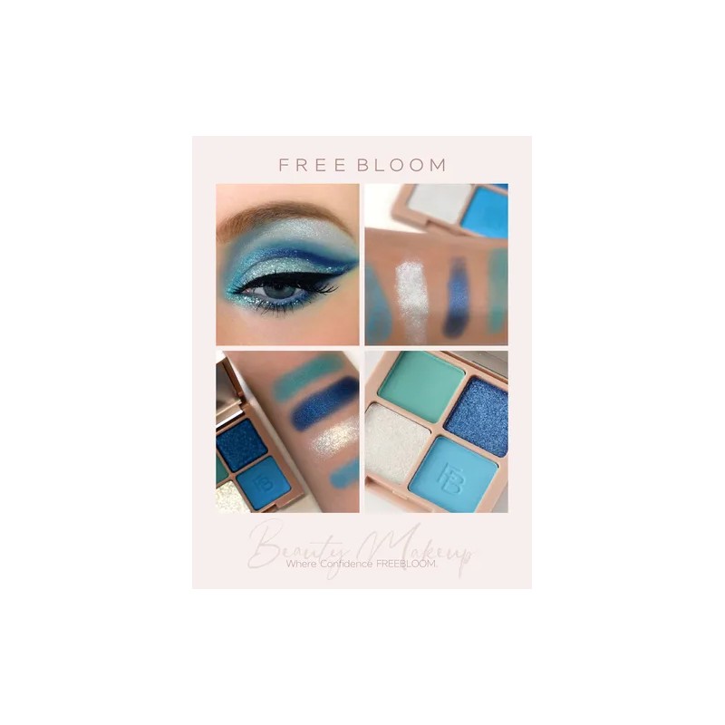 Freebloom De Paleta De Sombras De Ojos 4 En 1