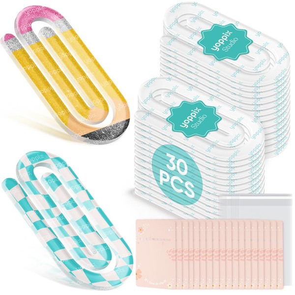 YOPPIX 30 Set Sublimation Paper Clips Blanks Bulk, Jumbo Sublimation