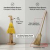 12" Hand Held Whisk Broom 2 Pack, Natural Handmade Corn