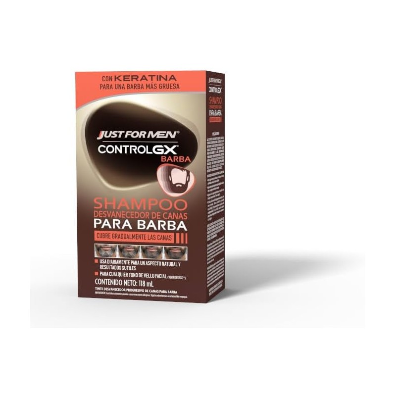 Just For Men Control GX Shampoo Desvanecedor Canas, Barba y