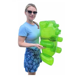 HUGE Inflatable Gummy Bears Inflates Assorted Colors (About 24 Inches Tall) Pool Toy for Kids, Candy Land Birthday Party Theme Decoration Party Favor (Green - (1 Piece))