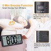 XREXS Large Digital Wall Clock, Battery Operated Alarm Clocks for
