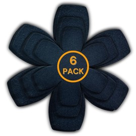 SAVUK Pot and Pan Protectors Set of 6 and 3 Different Sizes Separators Pad Pot Dividers Anti-Slip Pad for Stacking and Protecting Cookware Avoid Scratching (10" 12.5" 15") (Black)