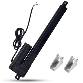 JQDML 12V Heavy Duty Linear Actuator - 10 Inch Stroke, 660lbs/3000N, 0.2"/s Speed, IP65 Waterproof with Mounting Brackets, for Cabinet, Window/Door Opener, Solar Tracker, Marine & RV Equipment