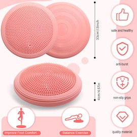Libima Inflated Wobble Cushion Wiggle Seat for Sensory Kids Flexible Seating for Classroom Elementary Sensory Seat Balance Disc with Pump for Kids Adults Office School Home (Cornflower Lilac Color)