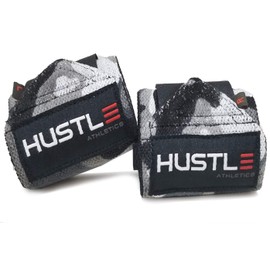 Hustle Athletics Wrist Wraps - Best Weightlifting Support (Competition Grade Professional Wrap) - Strengthen Your Wrists To Push Heavy, Prevent Injuries And Improve Your Between