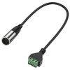 XMSJSIY Mini XLR to Screw Terminal Block Adapter Audio Microphone