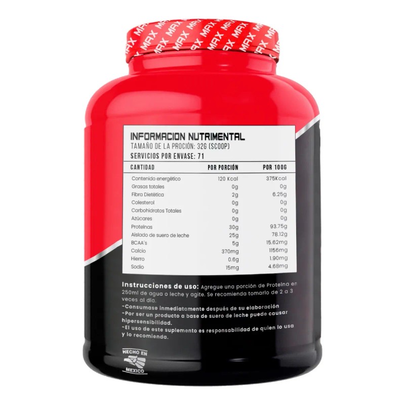 Proteína Isolate Maximo Protein 2.2kg 71 Servicios Sabores Vainilla