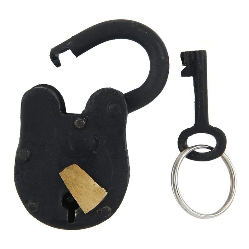 STALLION HARDWARE Antique Iron Padlock Set - 3” Handcrafted Cast
