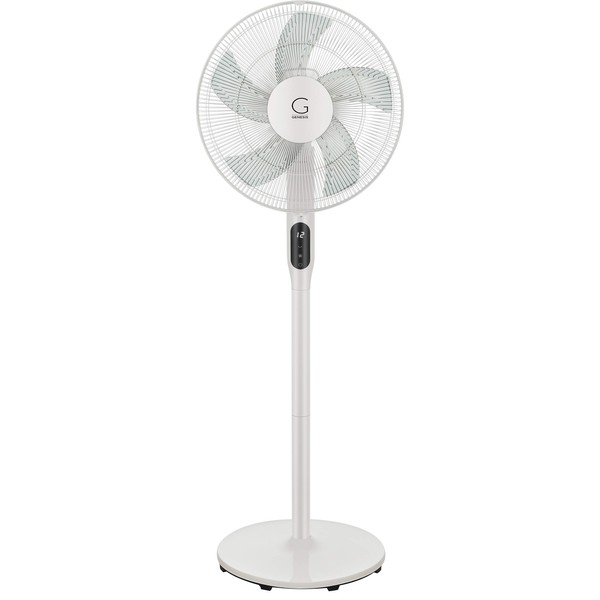 Genesis High Velocity 16 Inch DC Stand Fan with Super Silent Technology, and Remote