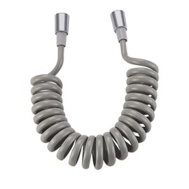 IWOMA Spring Shower Hose Replacement Flexible Telescopic Shower Hose Bathroom Handheld Bidet Sprayer Spring Hose Accessory Retractable Shower Hose, Gray