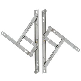 WANLIAN Modern Stainless Steel Casement Window Hinges, 14-inch, Gray, Powder Coated, 1 Pair