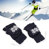 USB Heating Gloves Full Half Fingerless Knitting Double Side Warm