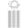 HEAVYTOOL D-Rings 30 mm x 3.8 mm Welded Nickel-Plated Steel