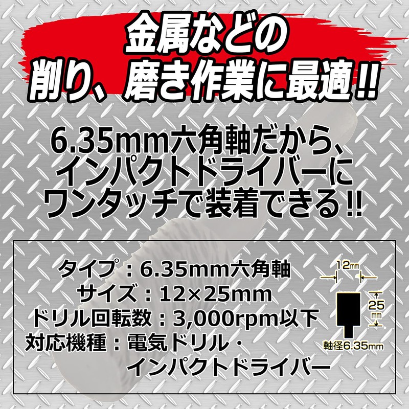 SK11 Hexagonal Shaft Rotary File for Ironworking, 0.5 x 1.0