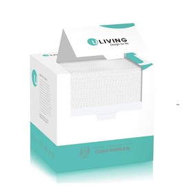 Super Soft Disposable Face Towel for All Skin Types - Large Size - Skincare Upgraded, wet and dry - Color: Clean Towels XL,100 Ct, 3 Packs