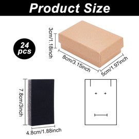 BENECREAT 24 Pack Gift Box Rectangle Wrapping Box Accessory Box Jewelry Storage Box Ring Earrings Necklace Gift Box