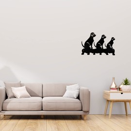 Dycmetal - Perchero para pared perros, colgador para correa de perros, decoración de perros, perchero de metal