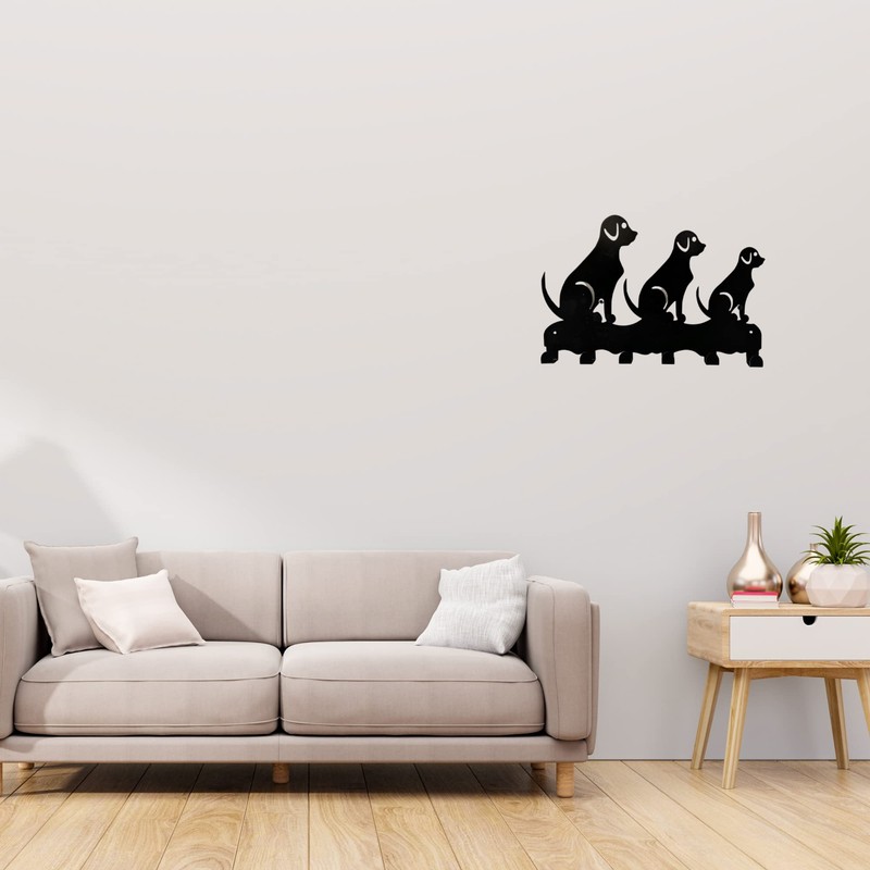 Dycmetal - Perchero para pared perros, colgador para correa de
