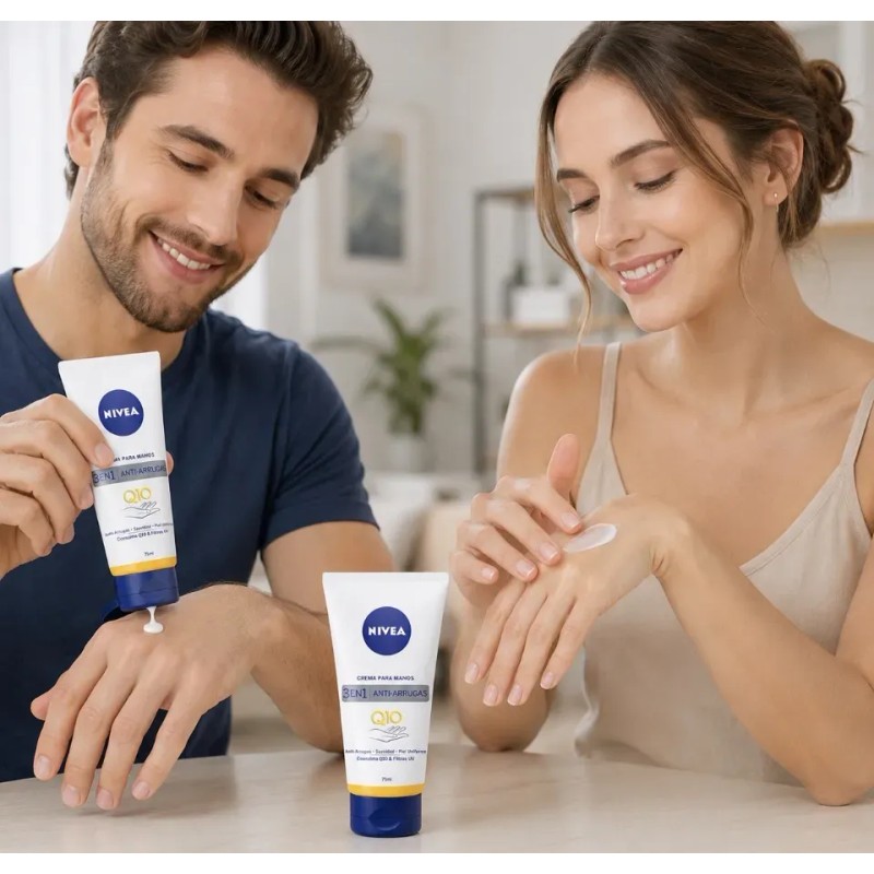 Nivea Q10 Crema De Manos 3 En 1 Antiarrugas, 75ml