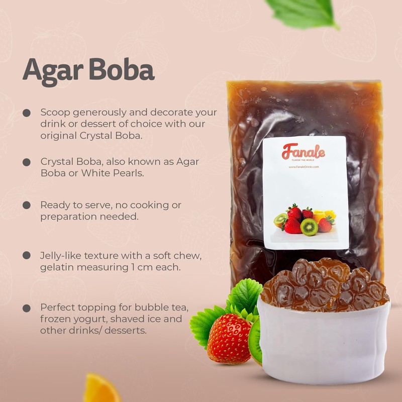 Fanale Brown Sugar Agar Tapioca Boba Jelly Ball for Milk