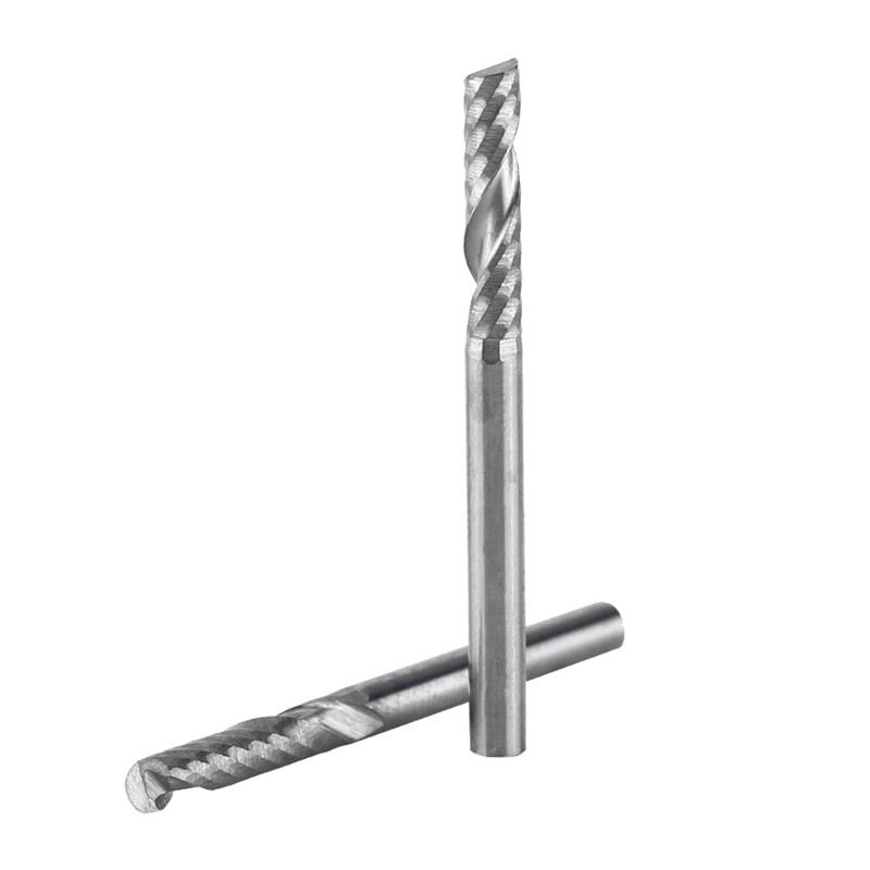 10pcs Tungsten Carbide Spiral End Mills Single Flute Milling Cutter