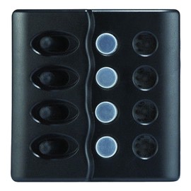Pactrade Marine Boat 4 Gang Weather Deck Panel with LED Indicators