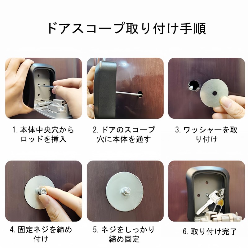 buuyyaa キーボックス ダイヤル式 壁掛け 屋外 4桁 鍵 収納ボックス 玄関 住宅