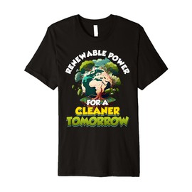 Green Energy RENEWABLE POWER FOR CLEANER TOMORROW Wind Power Premium T-Shirt