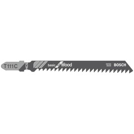 Bosch Professional T 111 C Jigsaw Blades (for Soft Wood, Straight Cut, Jigsaw Accessories), Pack of 100